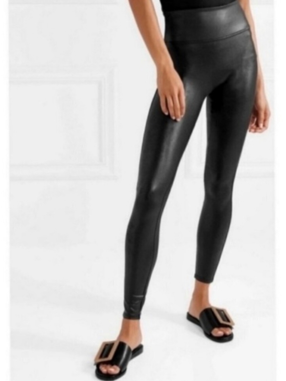 Spanx Faux Leather Leggings Black Medium